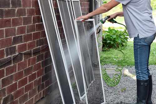 window screen spring cleanup